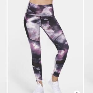 BSP Better Sports Performance Water Cloud 7/8 Mesh Pocket Leggings Size Large